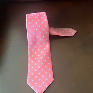 Brooks Brothers Pink and Blue Silk Tie with Polka Dots